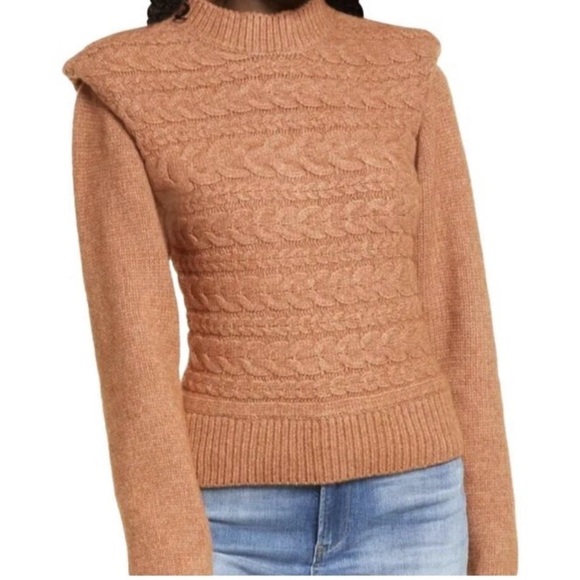 Blank NYC Cry Me A River Horizontal Cable Crewneck Sweater Women Medium NEW. 224 - Picture 1 of 5